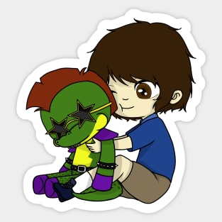 FNAF security breach (gregory and monty plush) Sticker